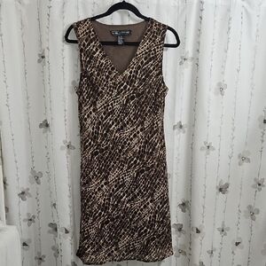 Animal Print Sleeveless Dress in Size 12 By Wild Thyme